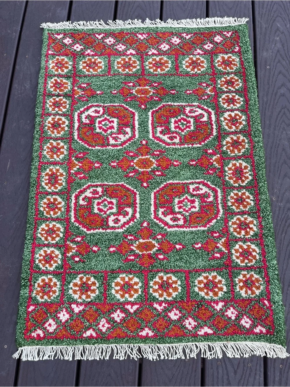 Vintage-Inspired Christmas Oushak Accent Rug - NWOT